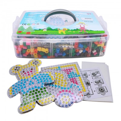 yirun new products non-toxic plastic XL perler beads creative diy toys 10mm hama beads set